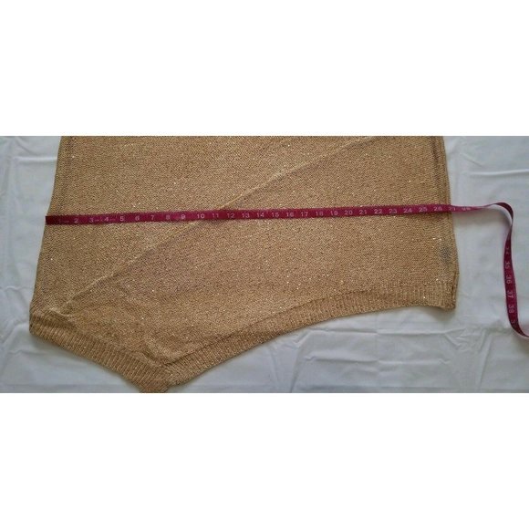 Verve Ami Women's Asymmetric Hem Shimmery Gold Pullover Sweater Plus Size 2X NWT - Picture 7 of 12